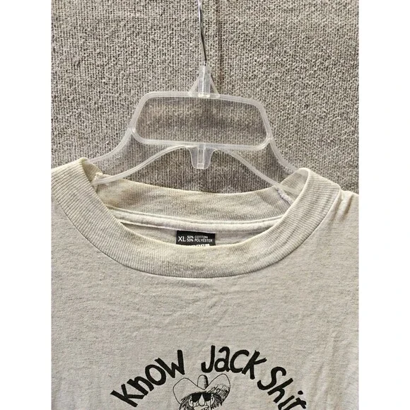 Single Stitch T-Shirt KNOW JACK SH.. Met Him In Nashville Sz XL Screen Stars USA - Picture 3 of 15